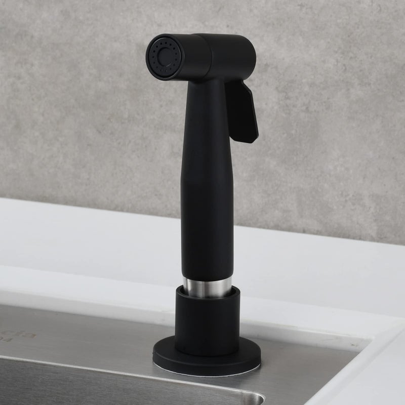 CIENCIA Kitchen Sink Side Sprayer Set Stainless Steel Pull Out Spray Head with Hose and Holder, Black, WS030CF - Image 2